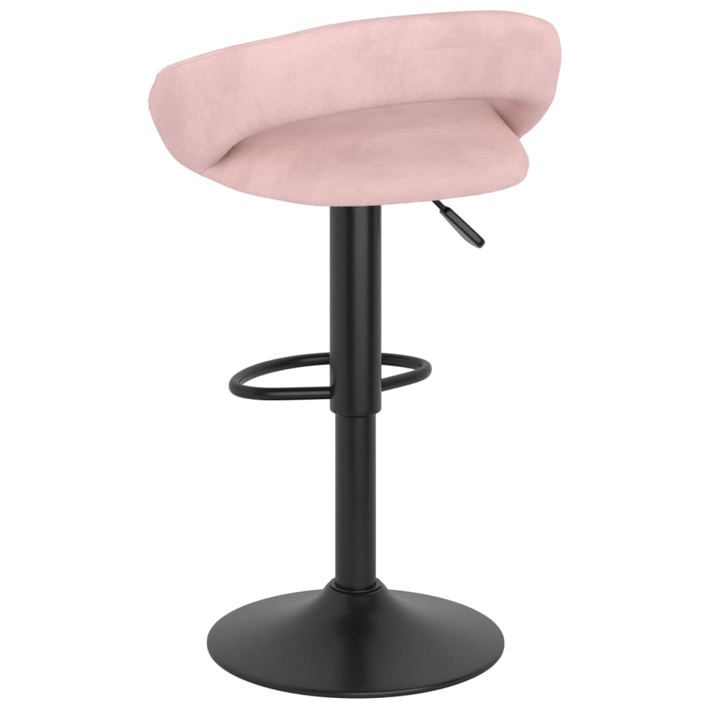 Tabourets de bar lot de 2 rose velours - XIOS