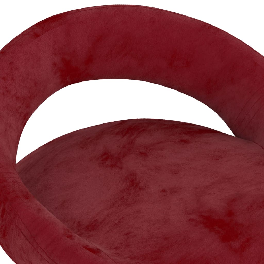 Tabourets de bar lot de 2 rouge bordeaux velours - XIOS