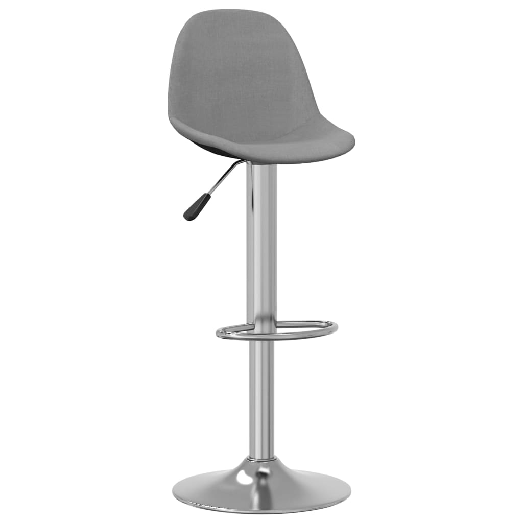 Tabourets de bar lot de 2 gris tissu - XIOS