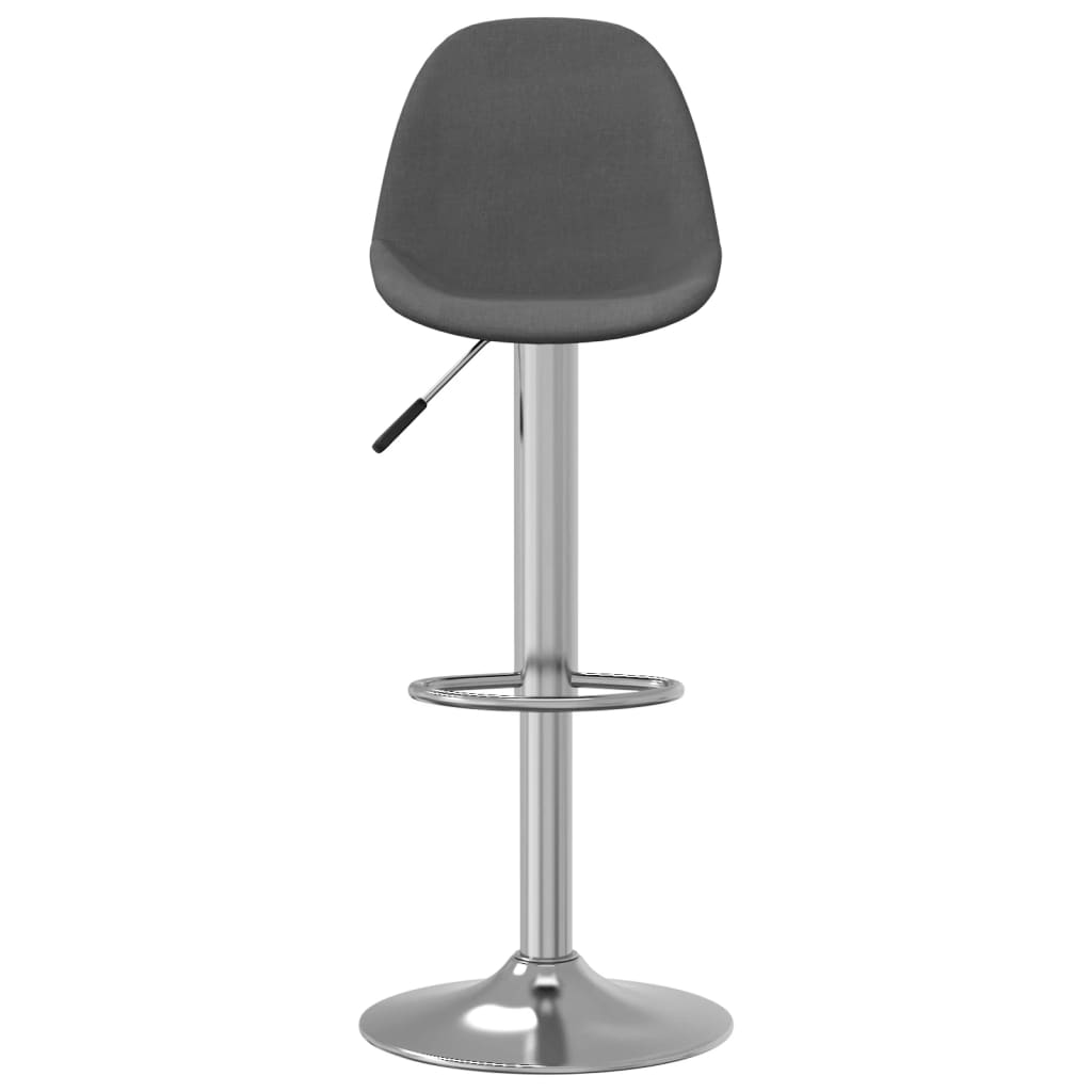 Tabourets de bar lot de 2 gris foncé tissu - XIOS