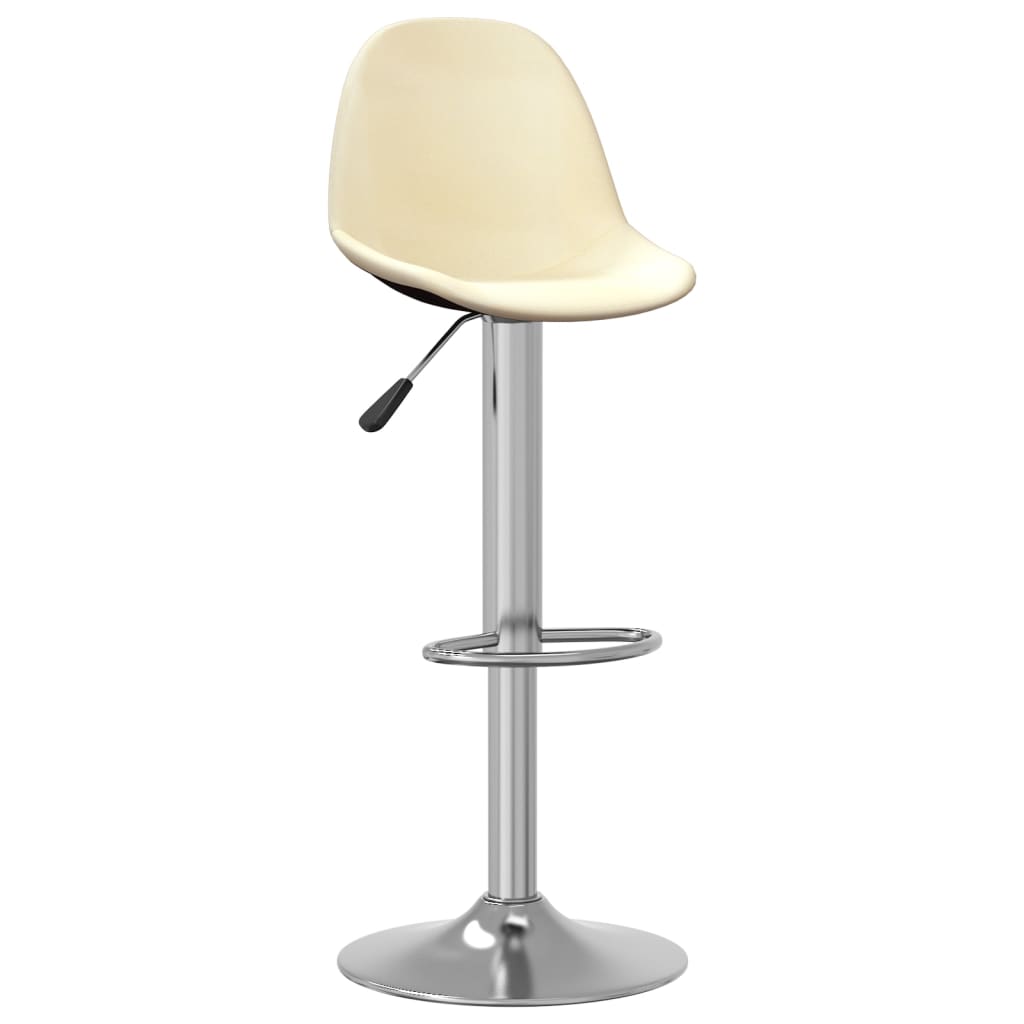 Tabourets de bar lot de 2 crème tissu - XIOS