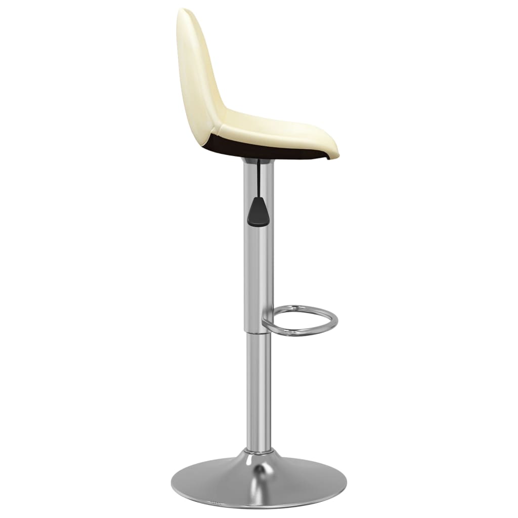 Tabourets de bar lot de 2 crème tissu - XIOS