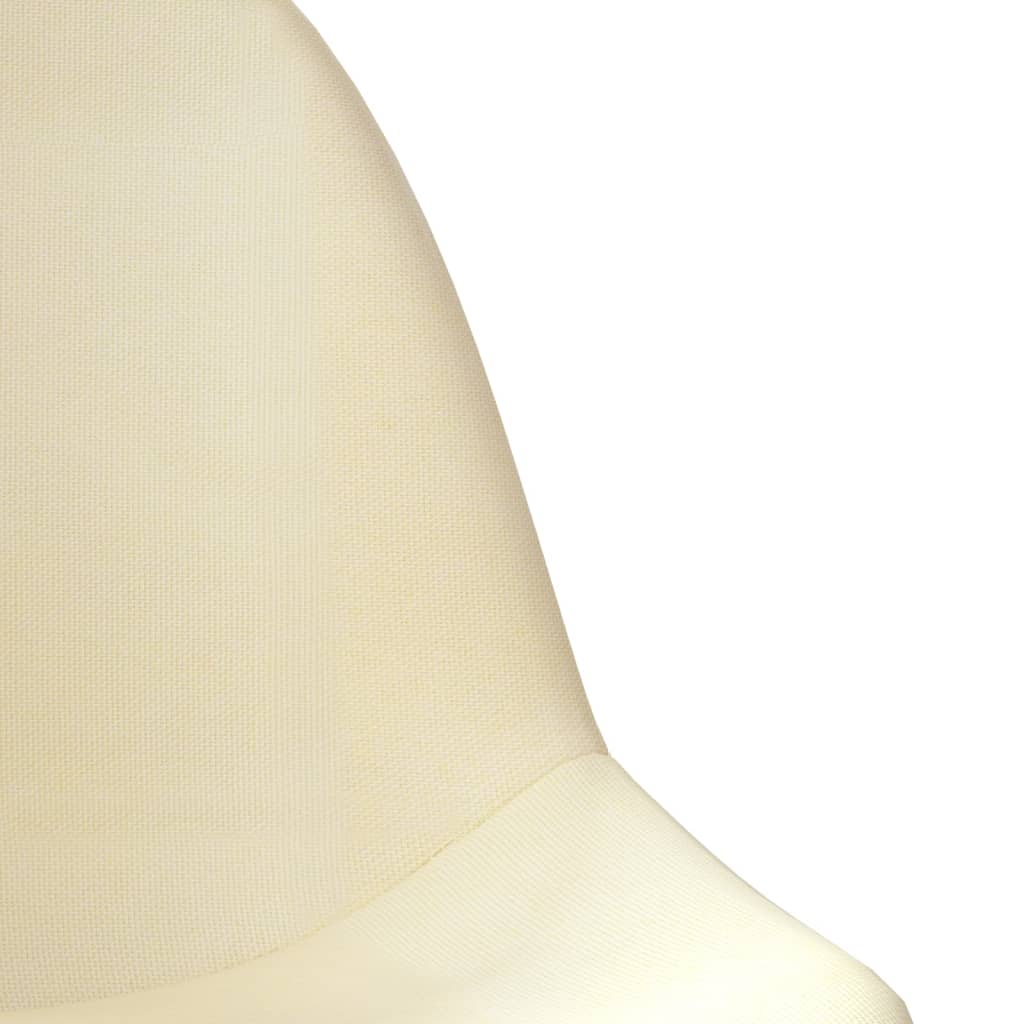 Tabourets de bar lot de 2 crème tissu - XIOS