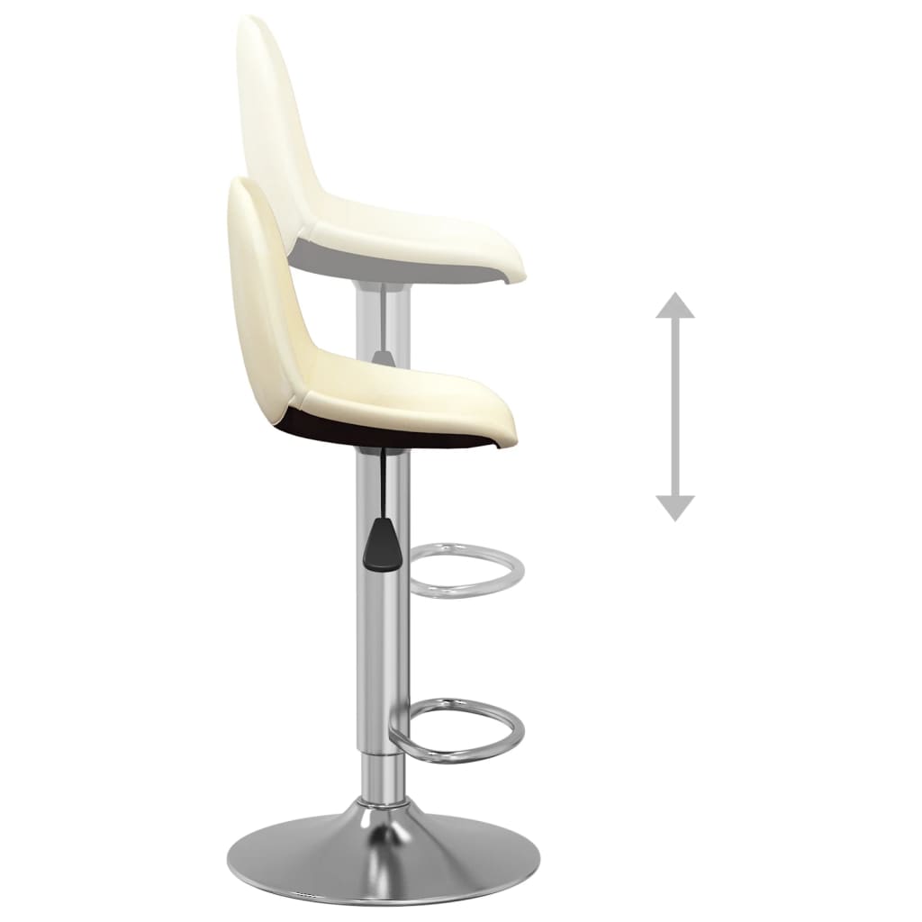 Tabourets de bar lot de 2 crème tissu - XIOS