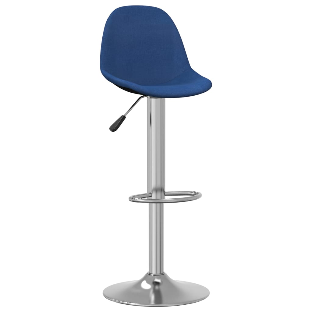 Tabourets de bar lot de 2 bleu tissu - XIOS