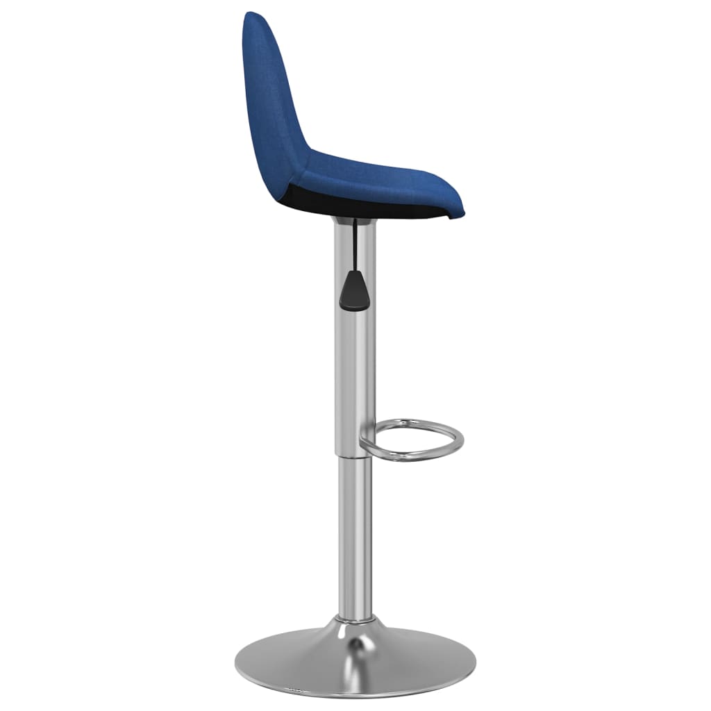 Tabourets de bar lot de 2 bleu tissu - XIOS