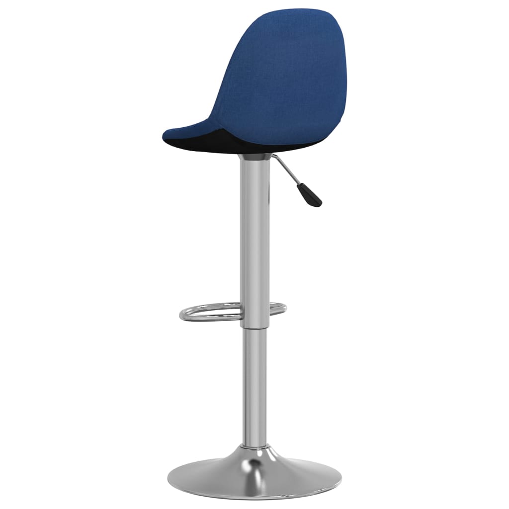 Tabourets de bar lot de 2 bleu tissu - XIOS