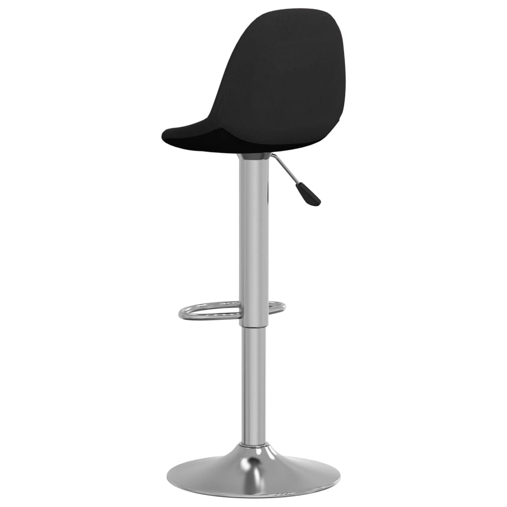 Tabourets de bar lot de 2 noir tissu - XIOS