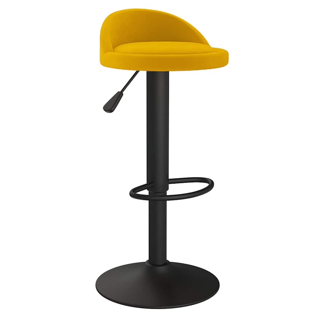 Tabouret de bar jaune velours - XIOS