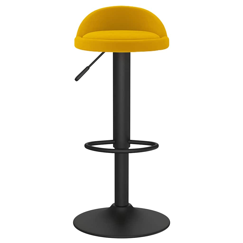 Tabouret de bar jaune velours - XIOS