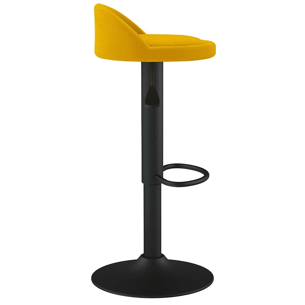 Tabouret de bar jaune velours - XIOS