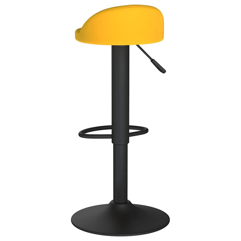 Tabouret de bar jaune velours - XIOS