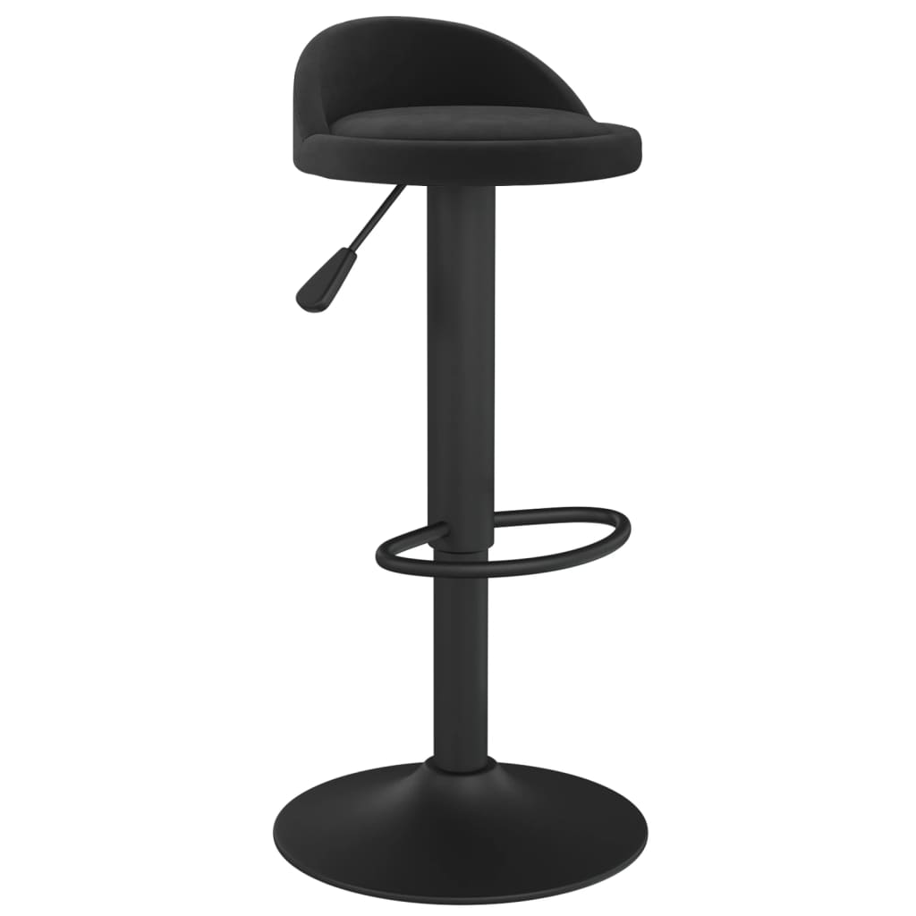 Tabourets de bar lot de 2 Noir Velours - XIOS