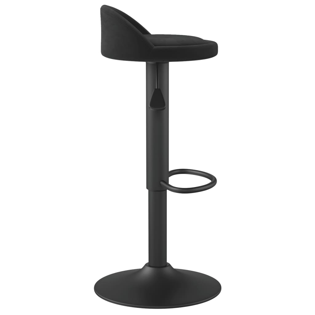 Tabourets de bar lot de 2 Noir Velours - XIOS