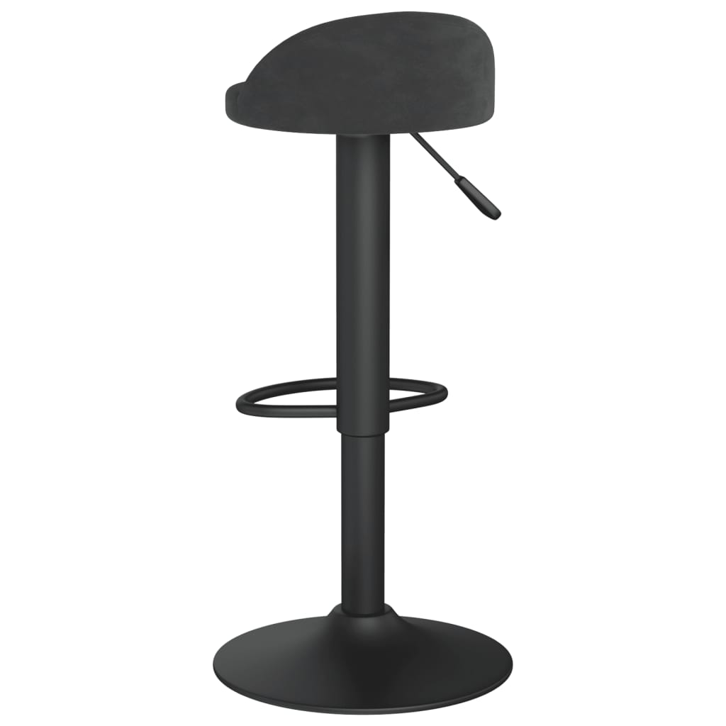 Tabourets de bar lot de 2 Noir Velours - XIOS