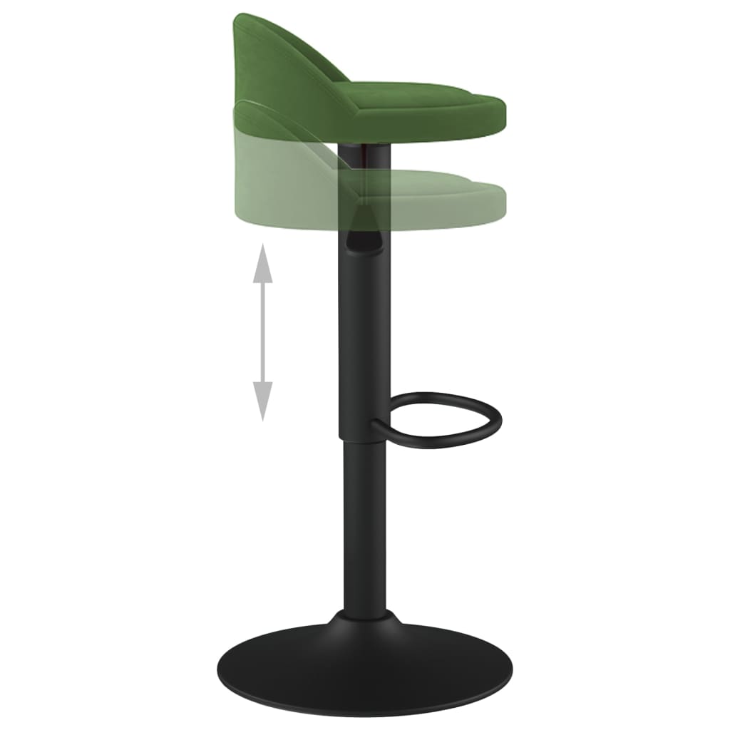Tabourets de bar lot de 2 vert foncé velours - XIOS