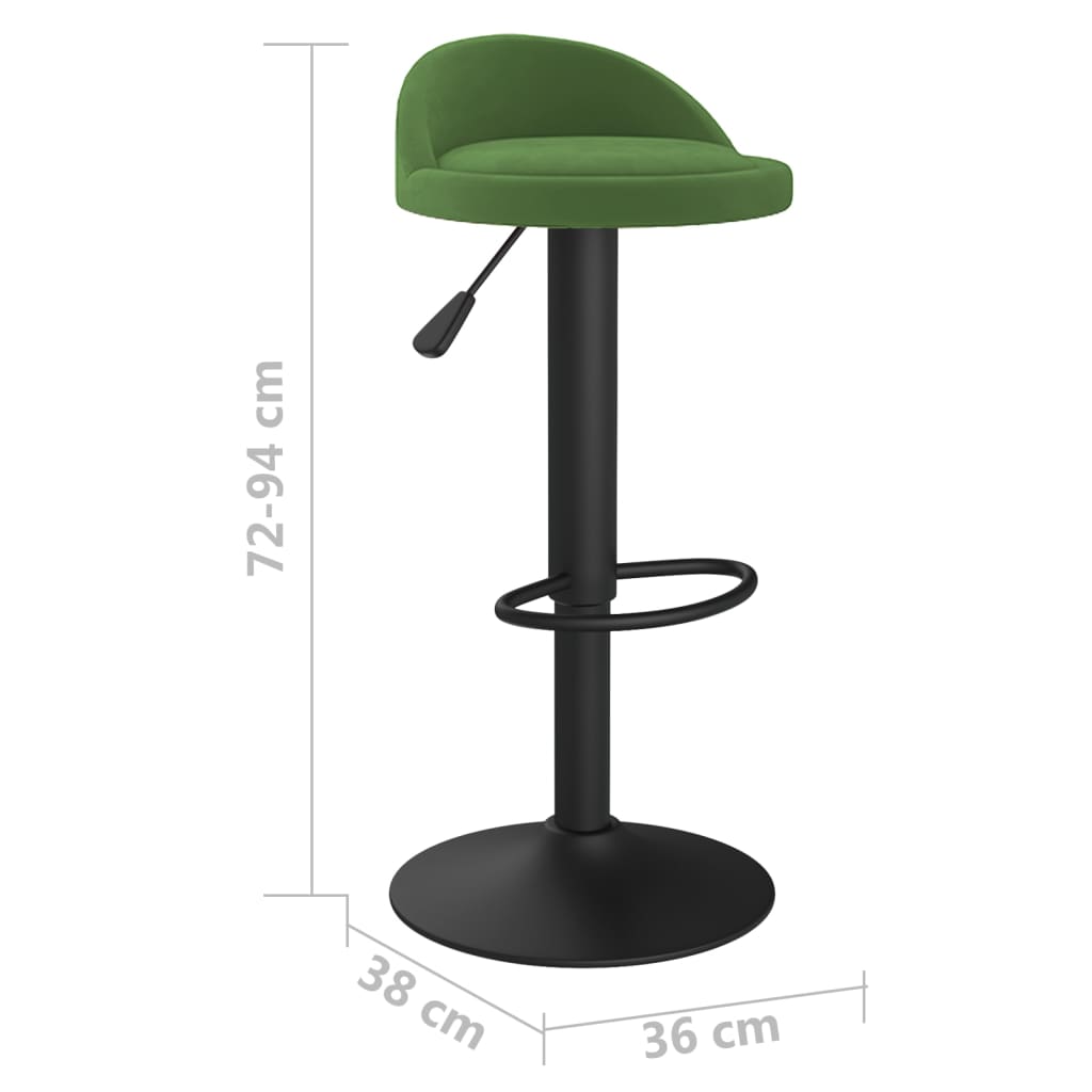Tabourets de bar lot de 2 vert foncé velours - XIOS