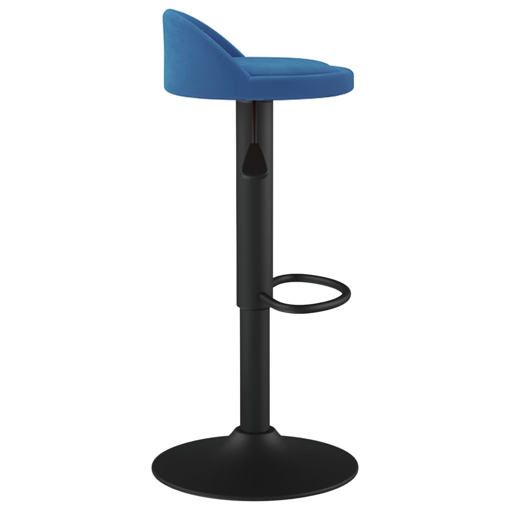 Tabourets de bar lot de 2 bleu velours - XIOS