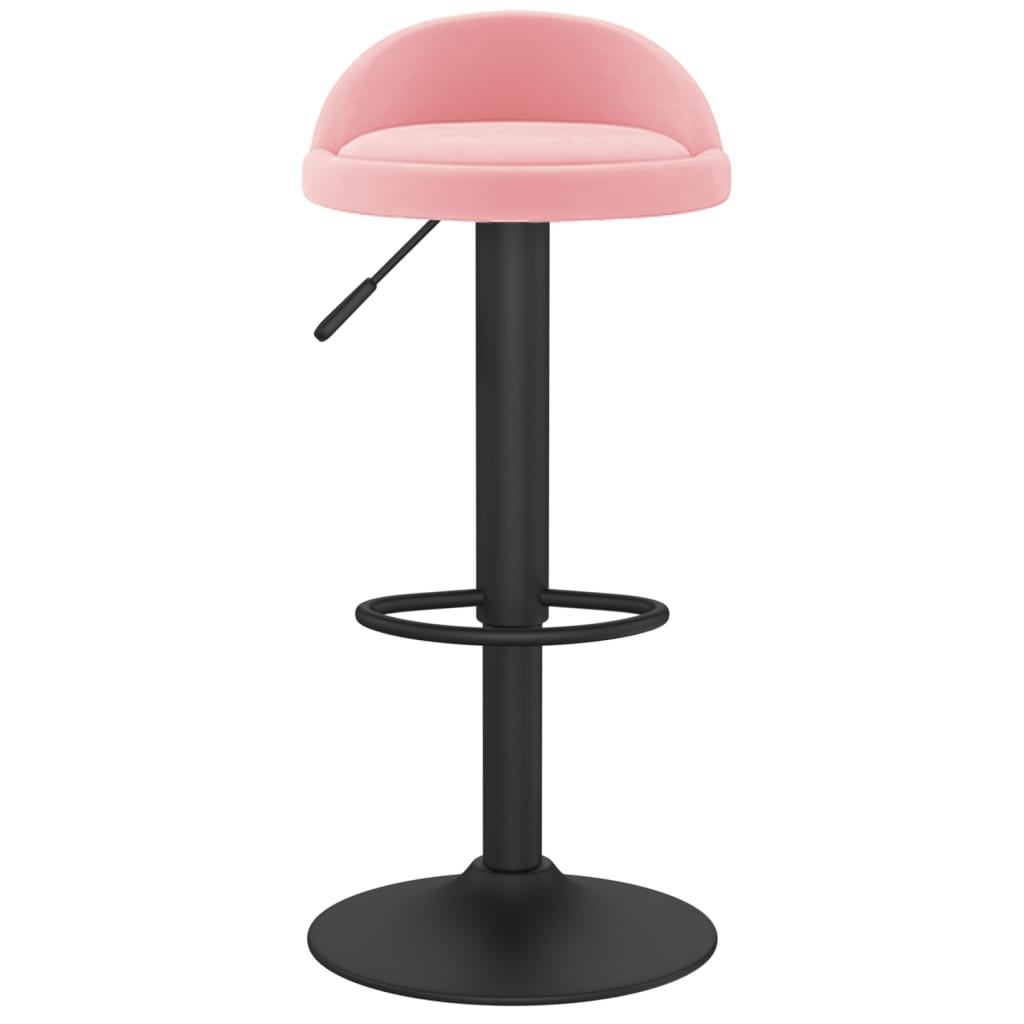 Tabourets de bar lot de 2 rose velours - XIOS