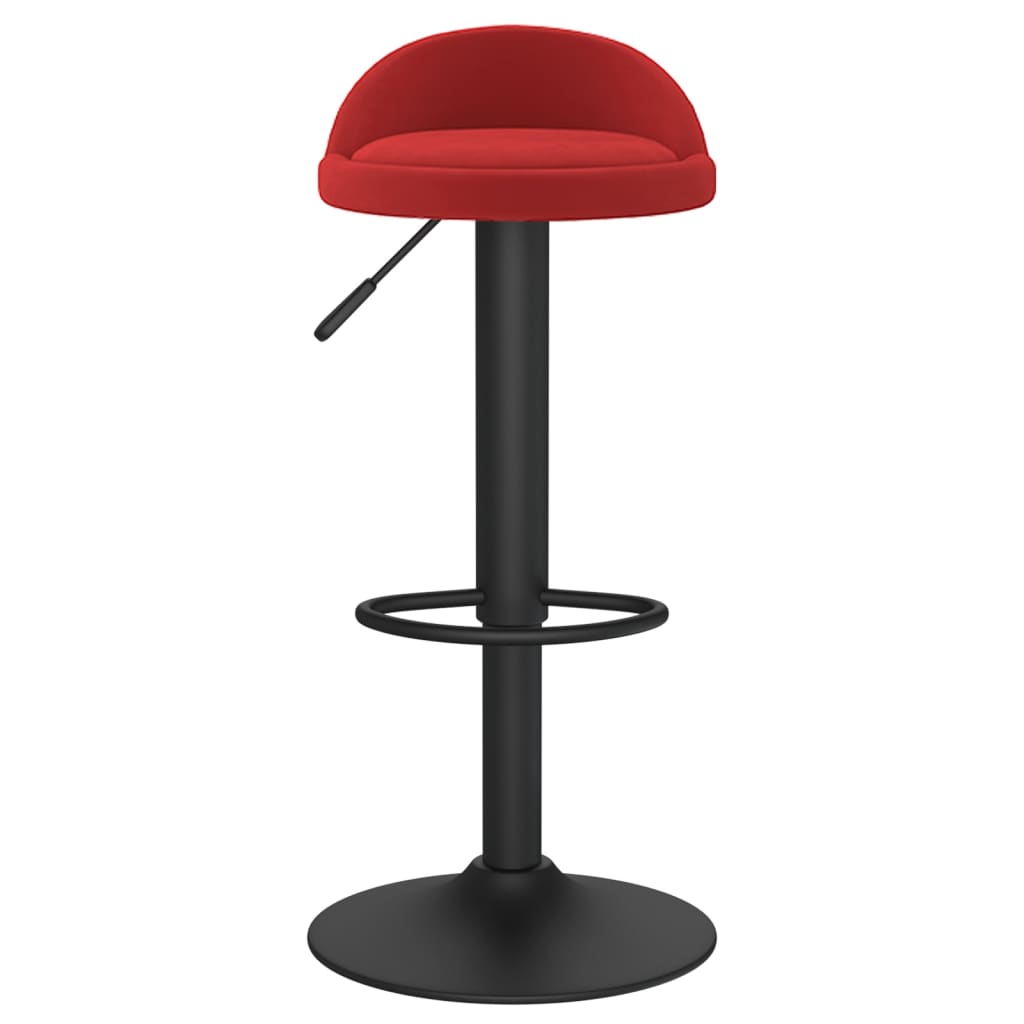 Tabourets de bar lot de 2 rouge bordeaux velours - XIOS