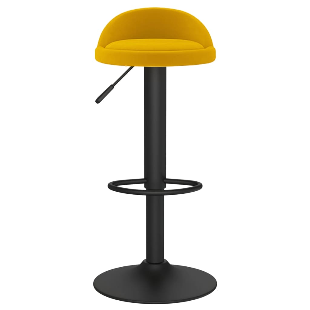 Tabourets de bar lot de 2 Jaune Velours - XIOS