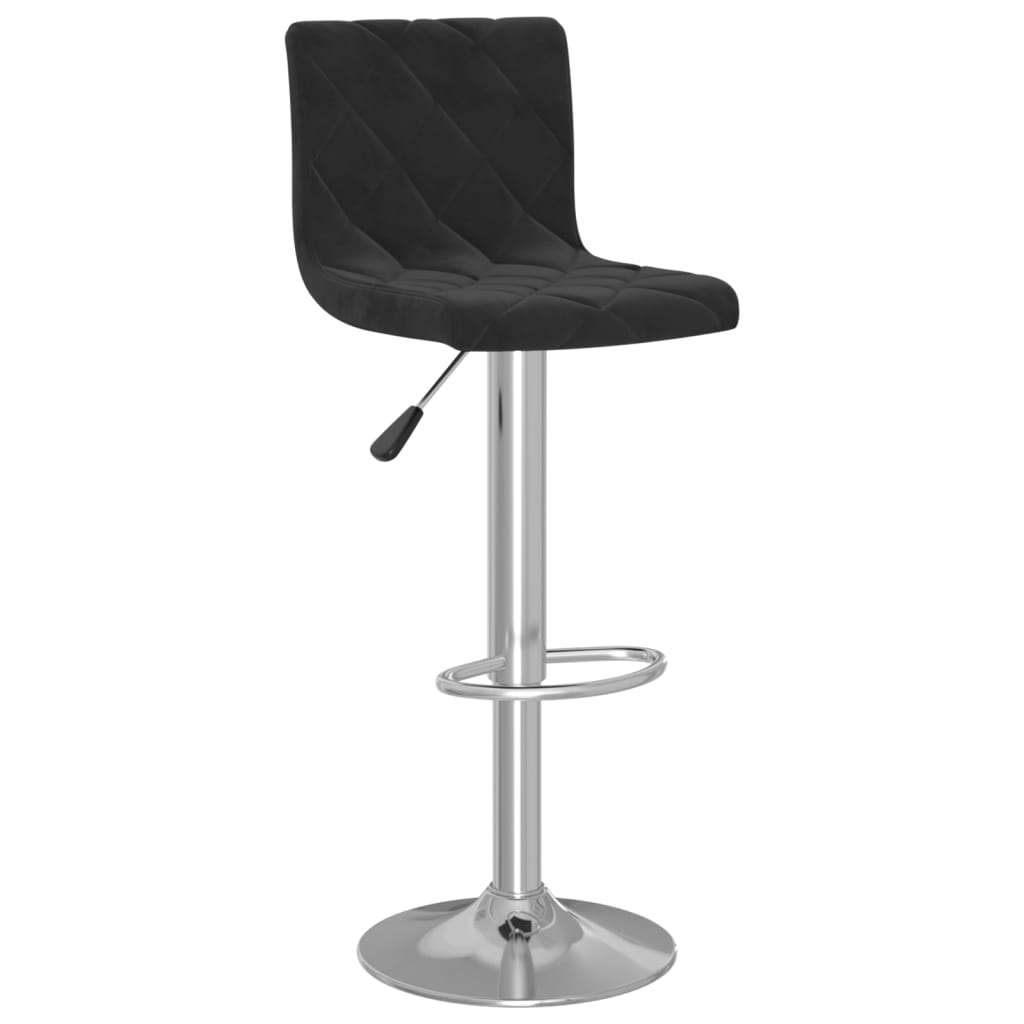 Tabourets de bar lot de 2 noir velours - XIOS