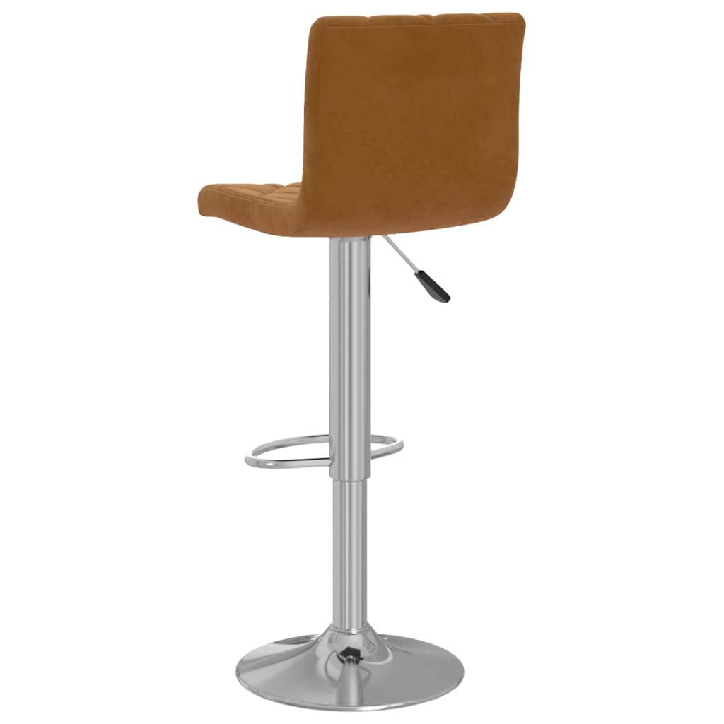 Tabourets de bar lot de 2 marron velours
