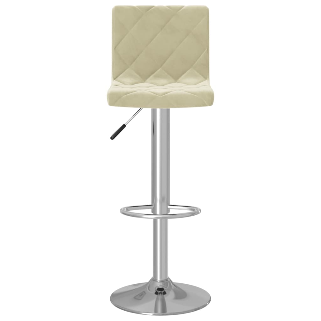 Tabourets de bar lot de 2 crème velours - XIOS