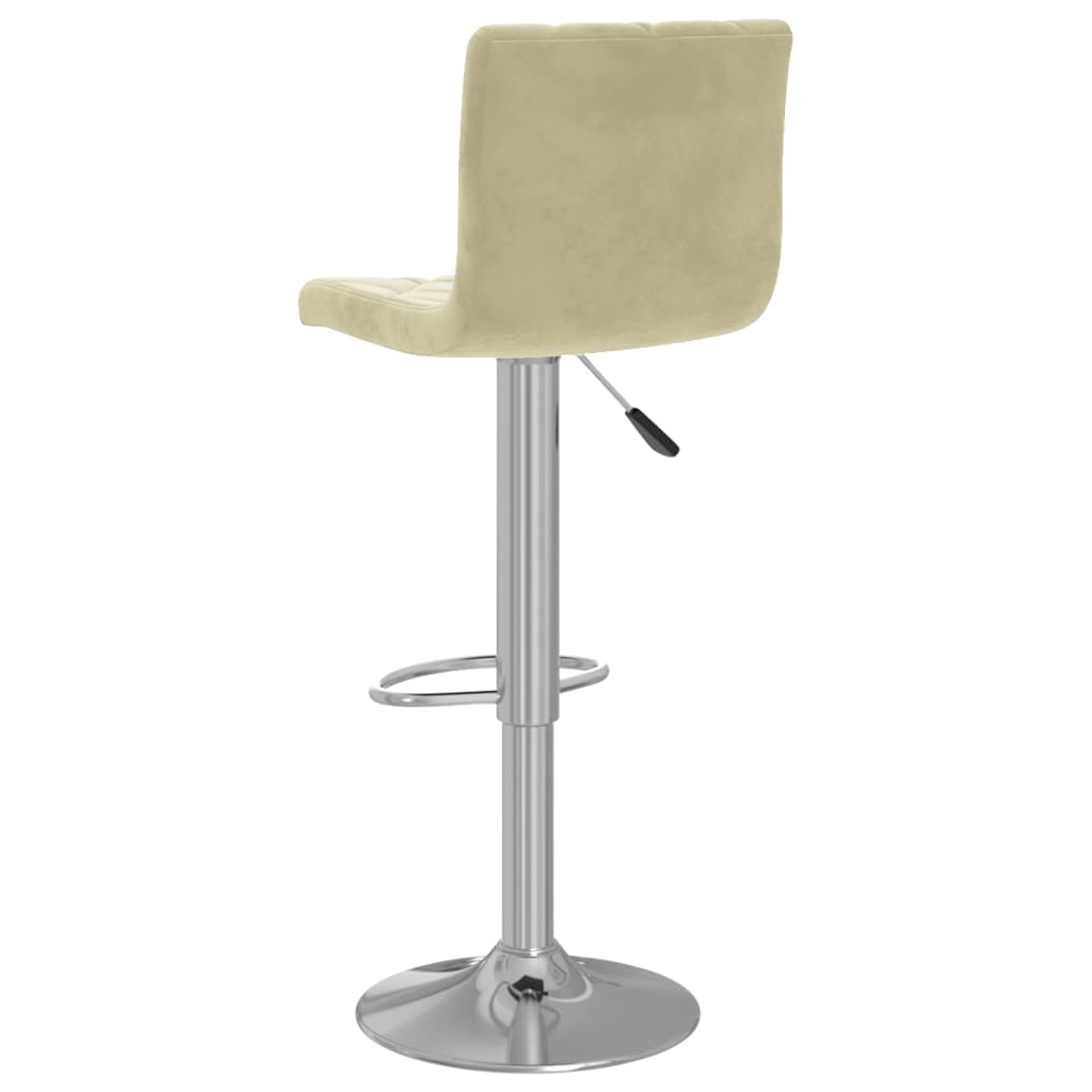 Tabourets de bar lot de 2 crème velours - XIOS
