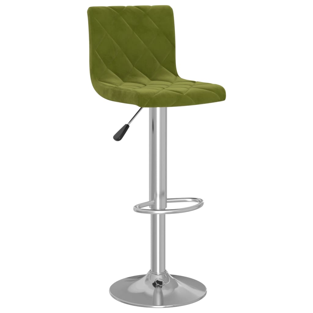 Tabourets de bar lot de 2 vert clair velours - XIOS