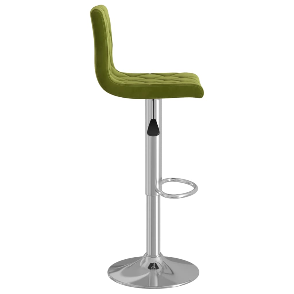 Tabourets de bar lot de 2 vert clair velours - XIOS