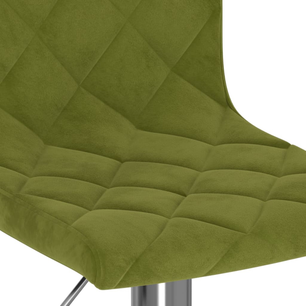 Tabourets de bar lot de 2 vert clair velours - XIOS