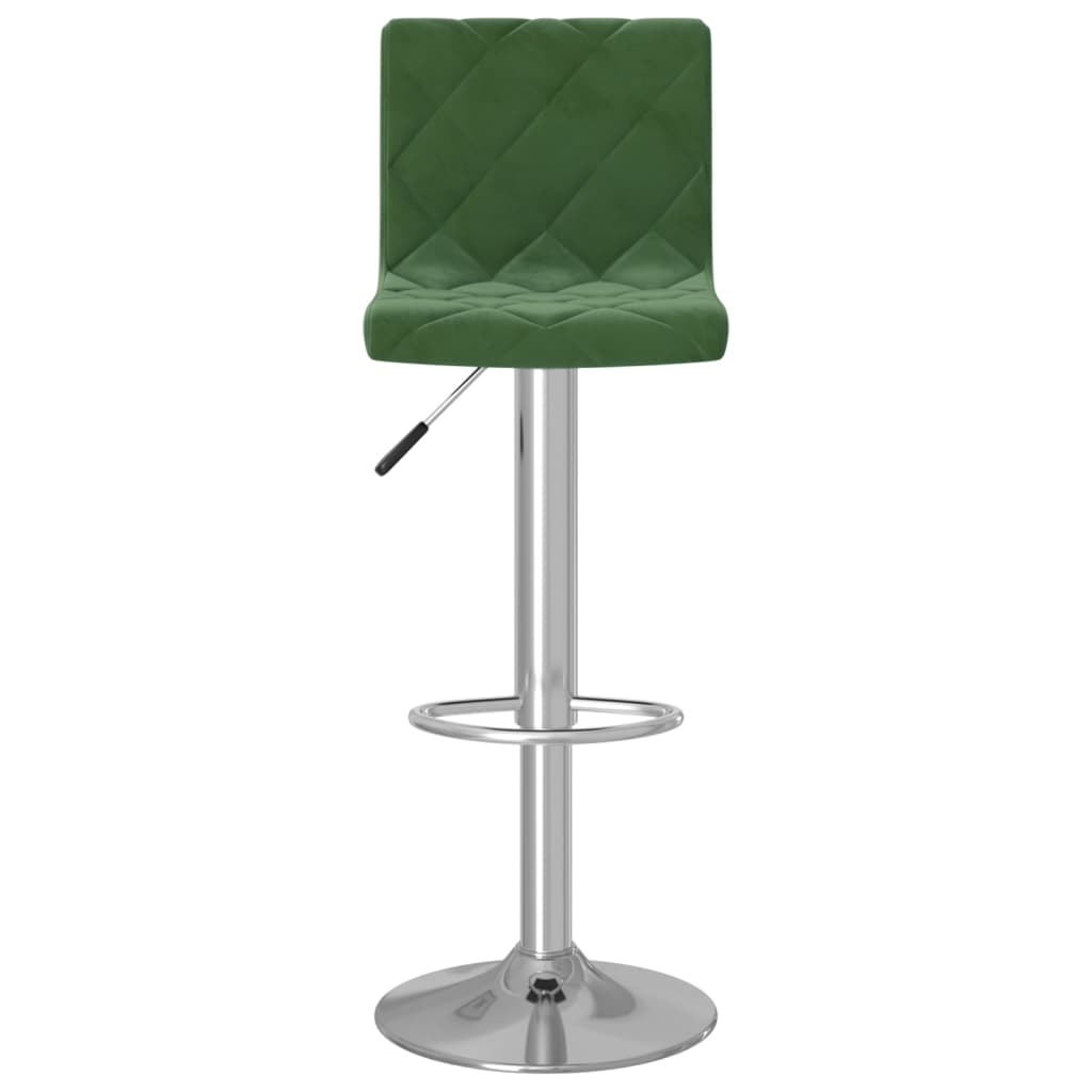 Tabourets de bar lot de 2 vert foncé velours - XIOS