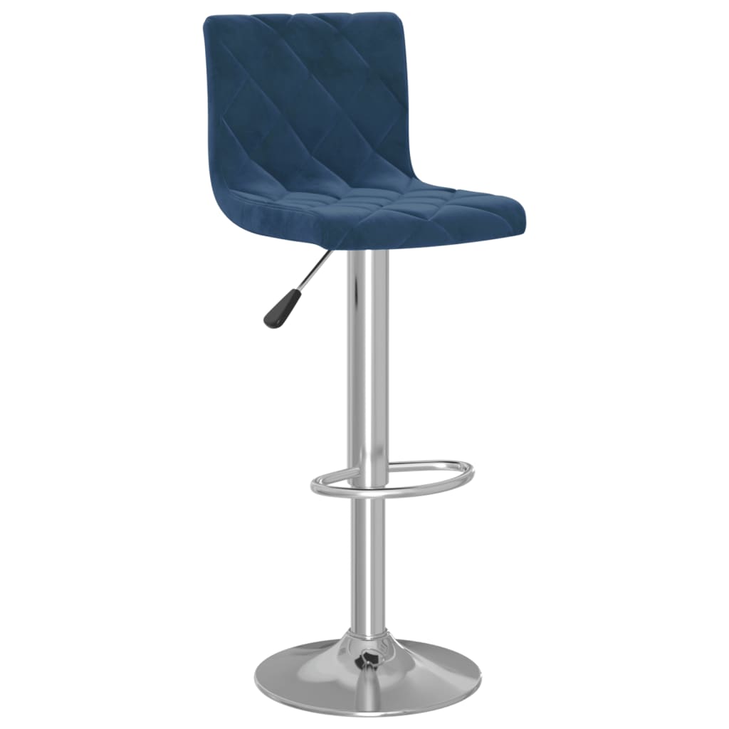 Tabourets de bar lot de 2 bleu velours - XIOS