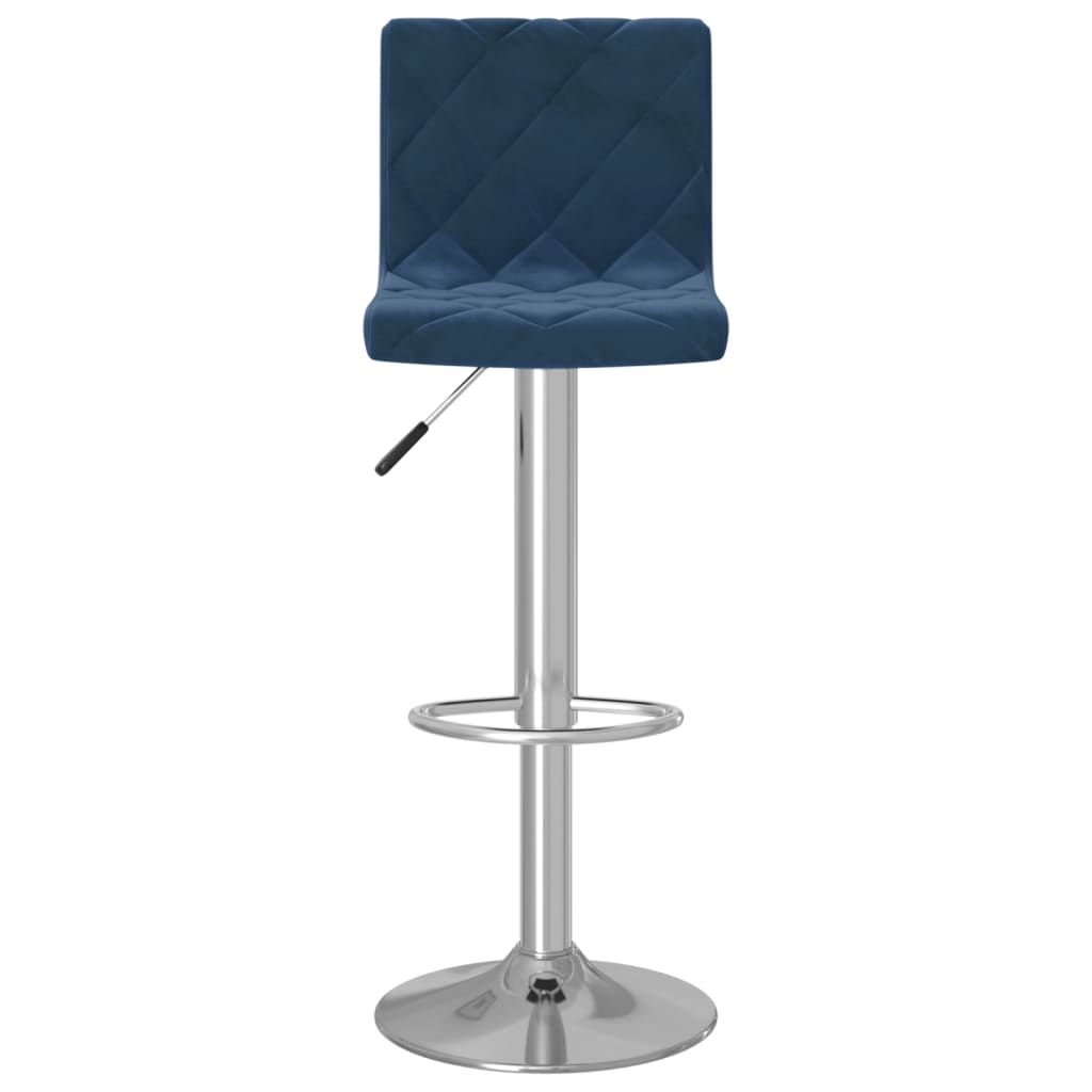 Tabourets de bar lot de 2 bleu velours - XIOS