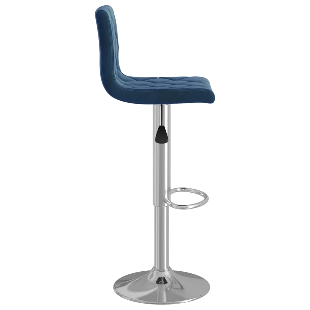 Tabourets de bar lot de 2 bleu velours - XIOS