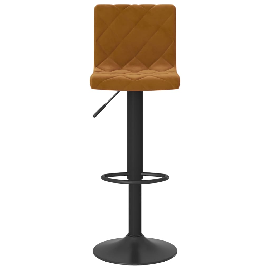 Tabourets de bar lot de 2 marron velours - XIOS