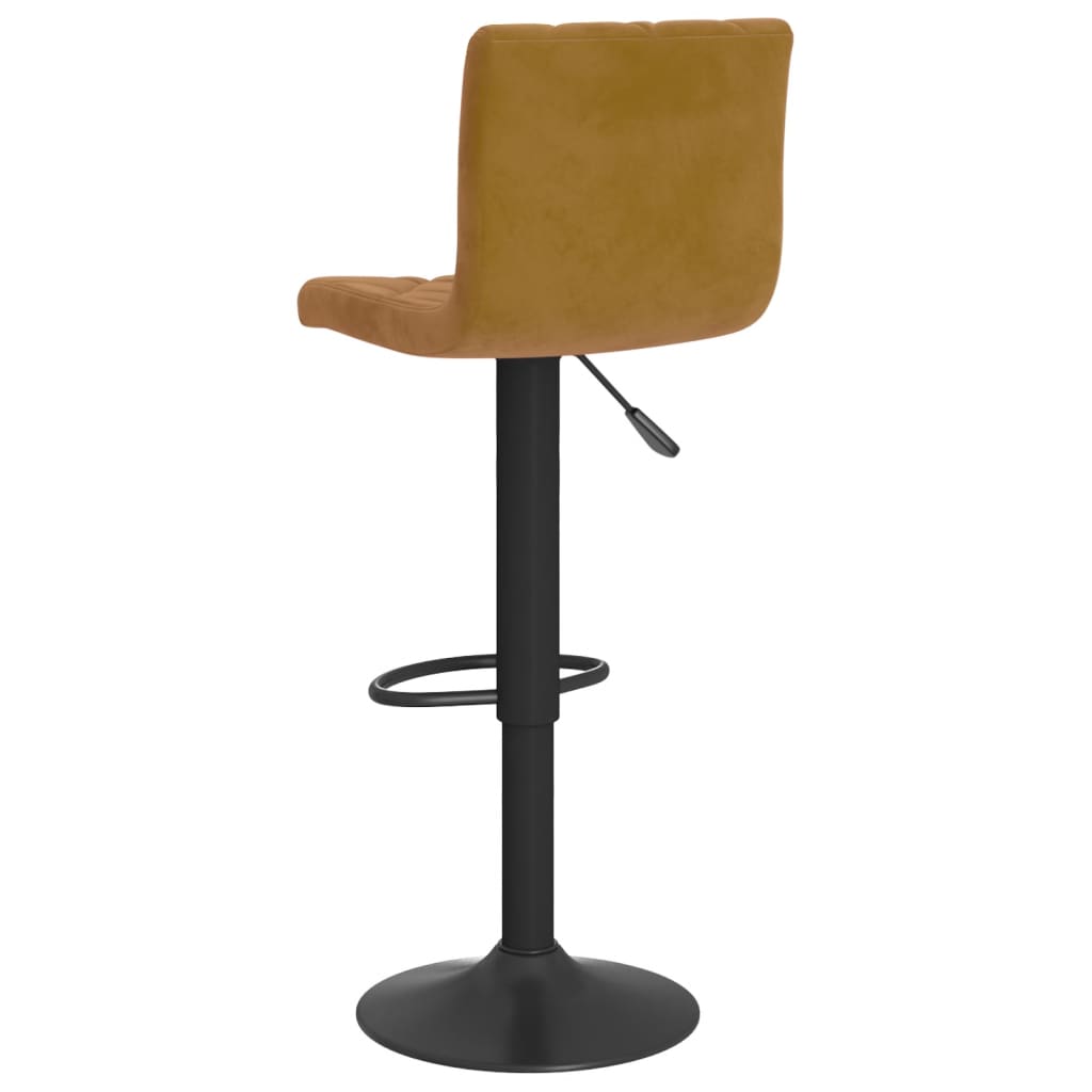 Tabourets de bar lot de 2 marron velours - XIOS