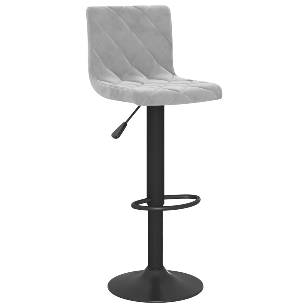 Tabourets de bar lot de 2 gris clair velours - XIOS