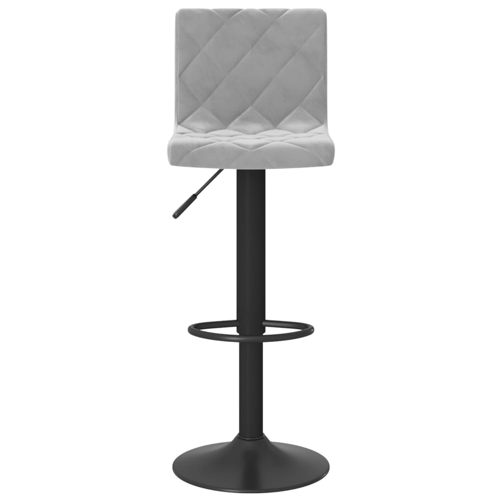 Tabourets de bar lot de 2 gris clair velours - XIOS