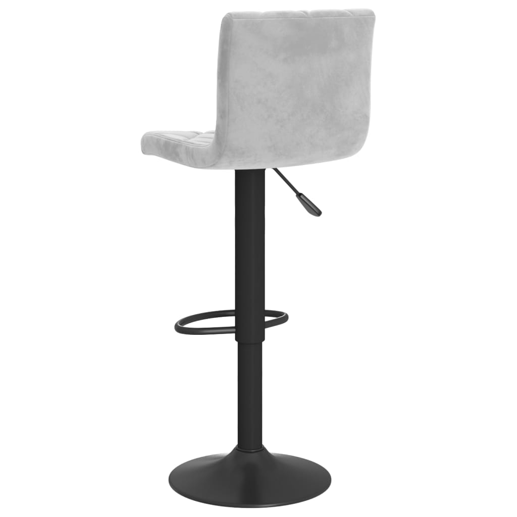 Tabourets de bar lot de 2 gris clair velours - XIOS