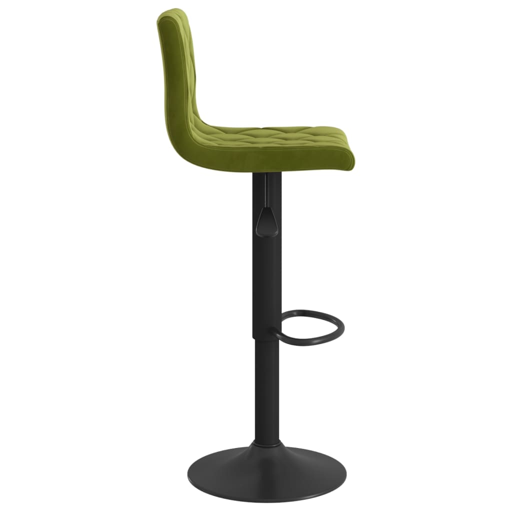 Tabourets de bar lot de 2 vert clair velours - XIOS
