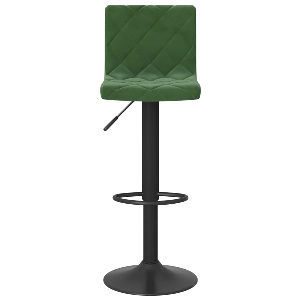 Tabourets de bar lot de 2 vert foncé velours - XIOS