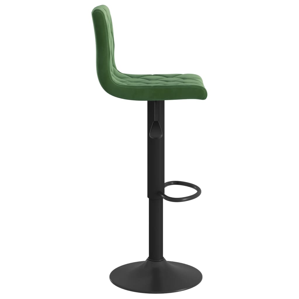 Tabourets de bar lot de 2 vert foncé velours - XIOS