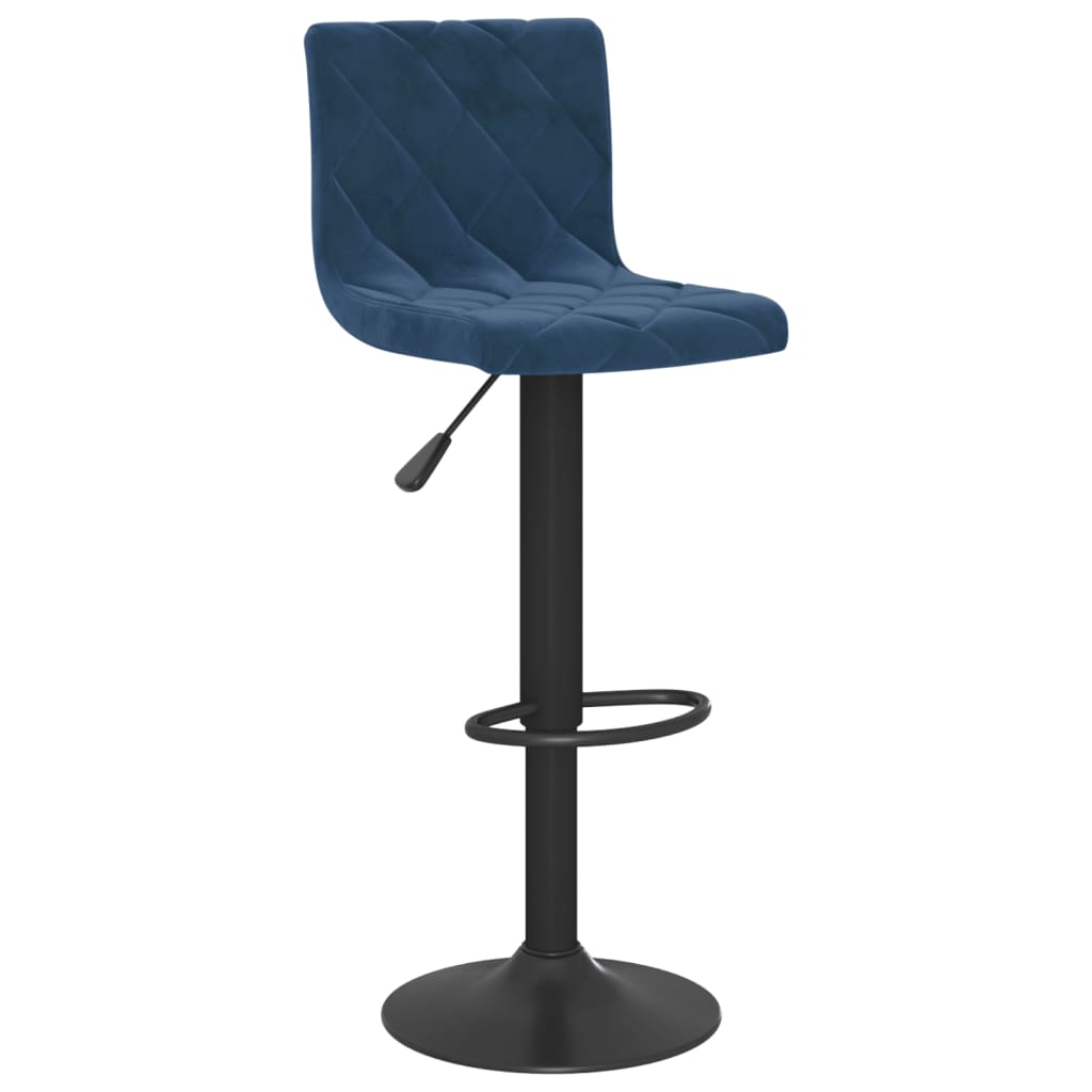 Tabourets de bar lot de 2 bleu velours - XIOS