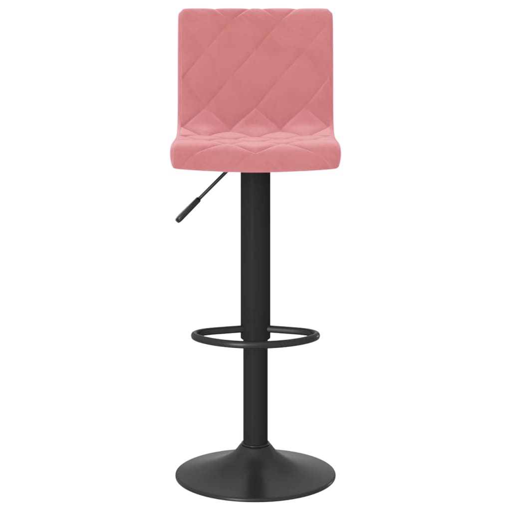 Tabourets de bar lot de 2 rose velours - XIOS