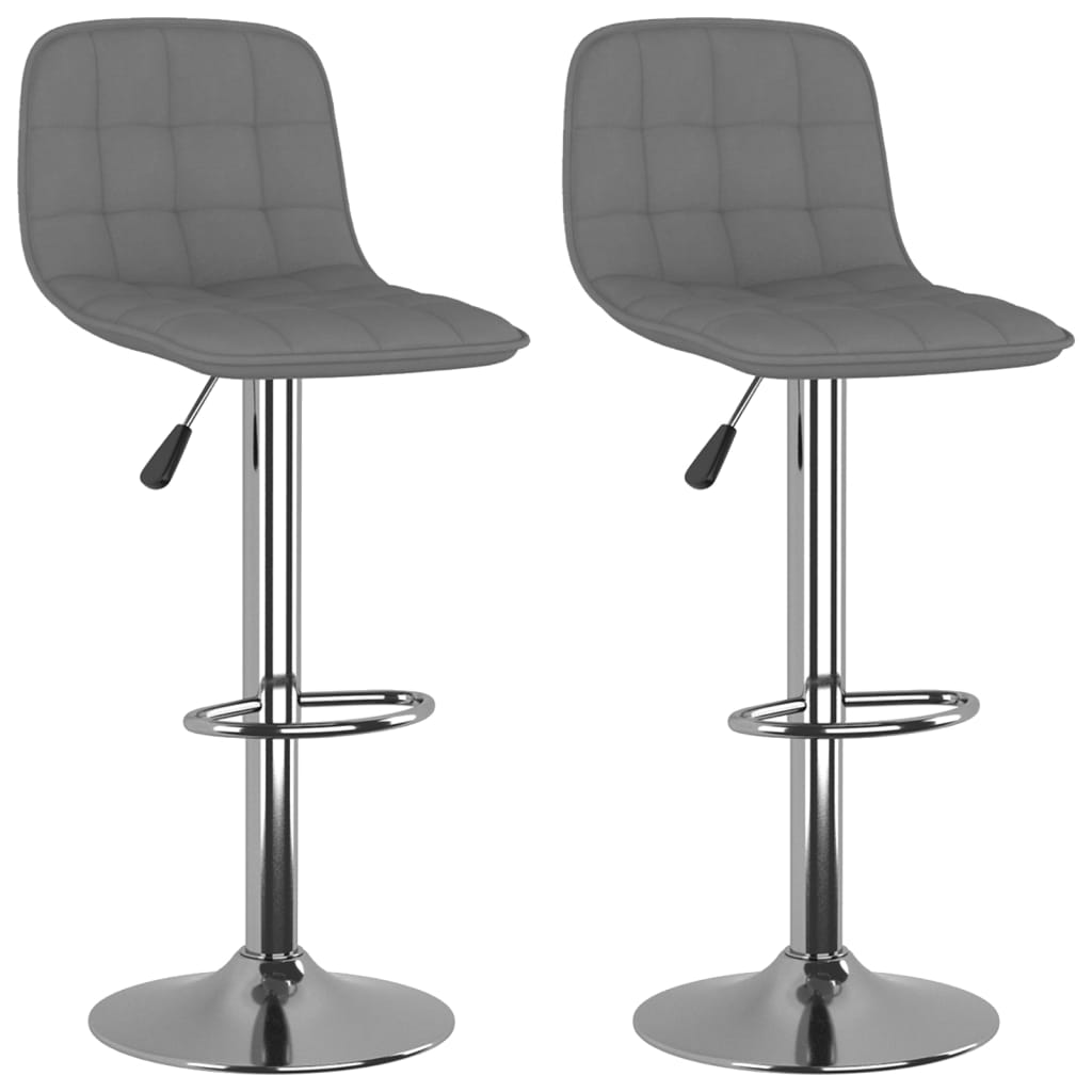 Tabourets de bar lot de 2 gris clair tissu - XIOS