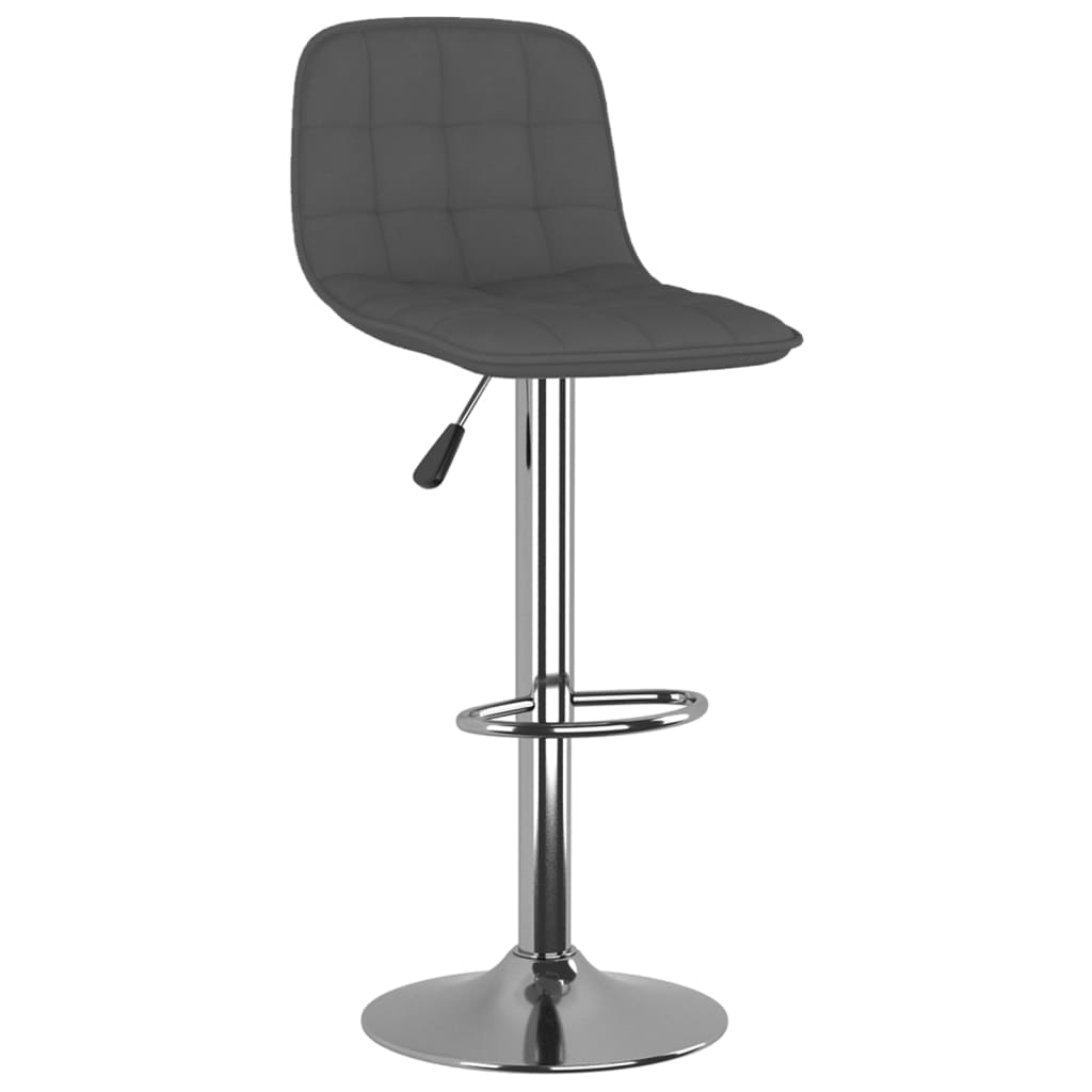 Tabourets de bar lot de 2 gris foncé tissu - XIOS