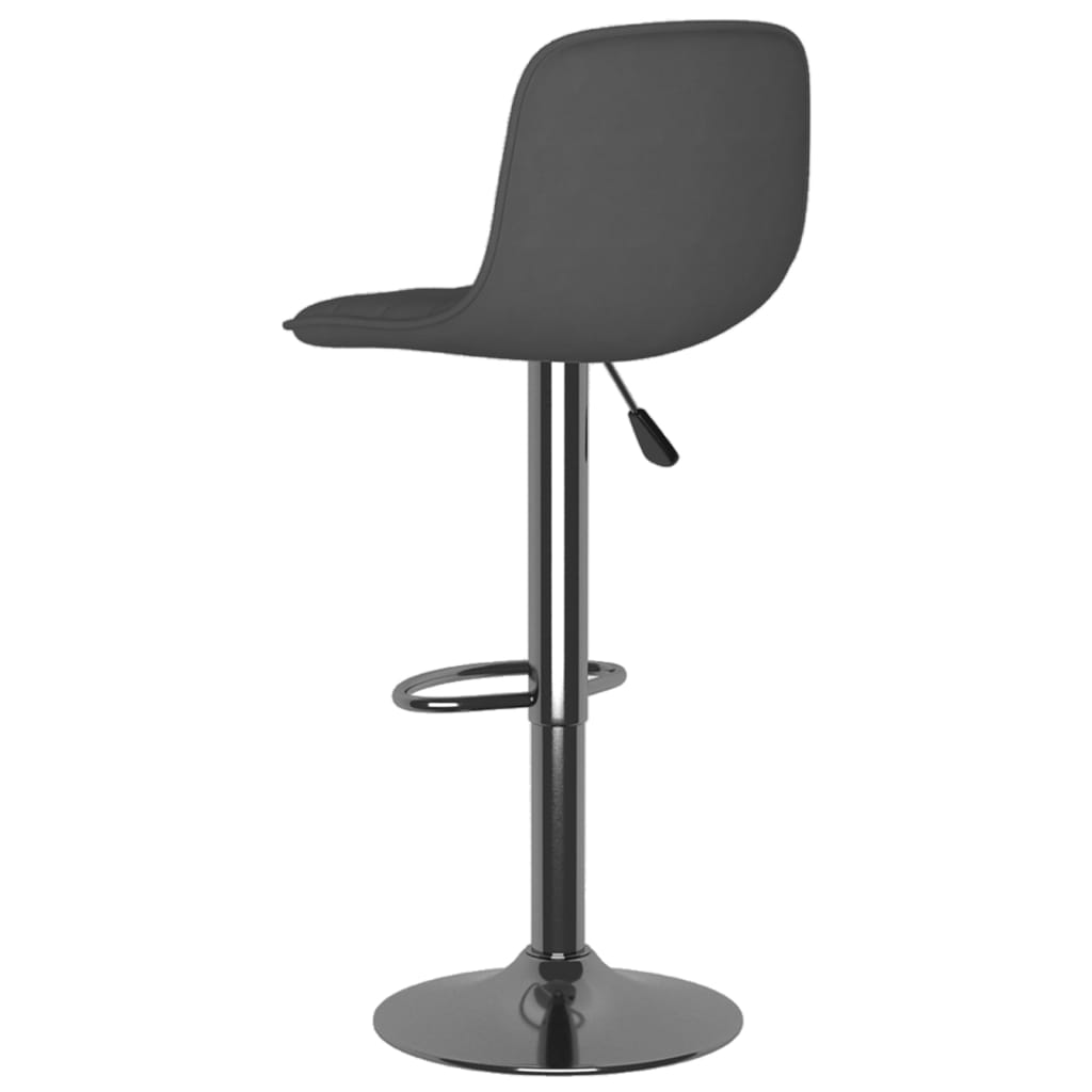 Tabourets de bar lot de 2 gris foncé tissu - XIOS