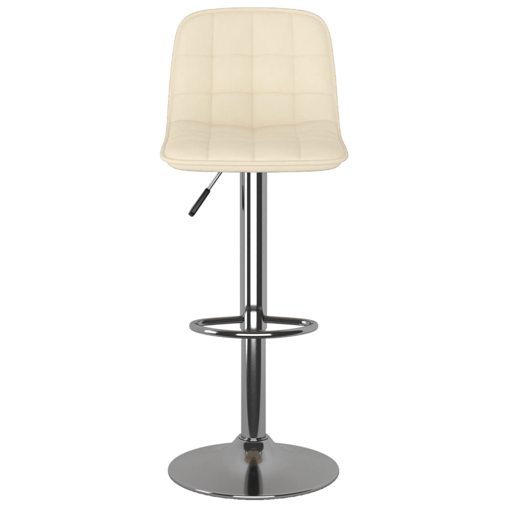 Tabourets de bar lot de 2 crème tissu - XIOS